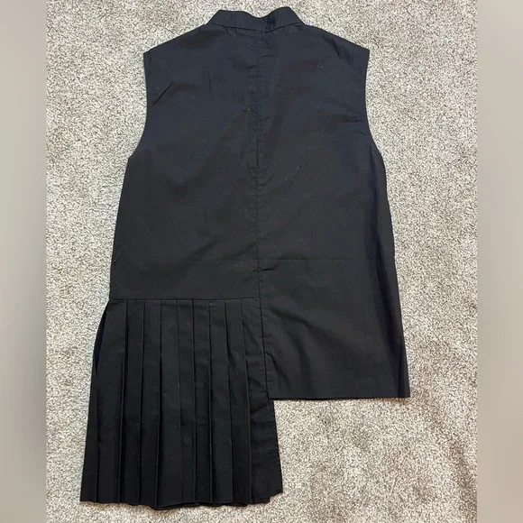 OAK Pleated button front tank blouse - Picture 3 of 8